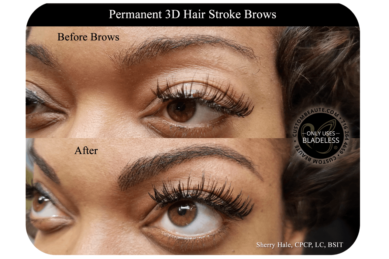 Permanent #D Hair Stroke Brows in West Amherst near Buffalo New York