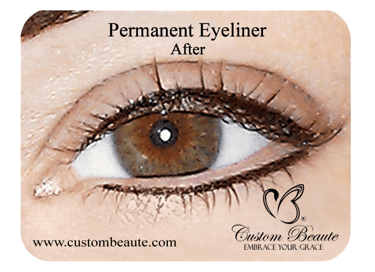 After Permanent Eyeliner - Microblading