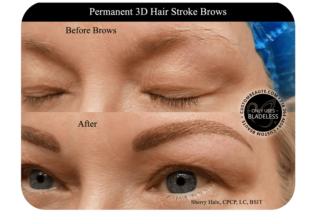 Permanent Makeup - Before and After Custom Beaute Amherst Buffalo New York